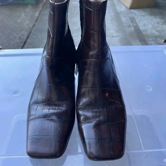 💗 Nanushka Croc Leather Booties - Size 38 - Picture 6 of 7